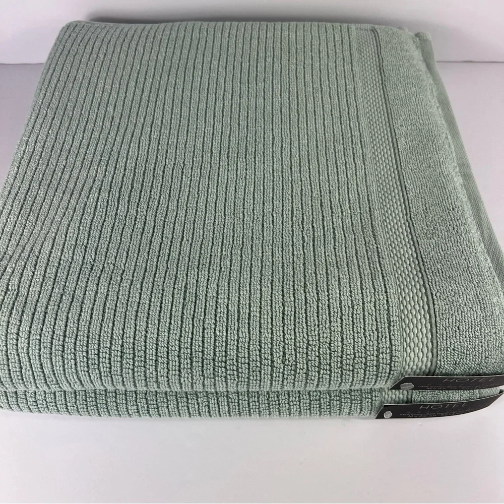 Hotel Balfour Bath Towels Set of 2 Sage Green Soft 100% Turkish Cotton NEW